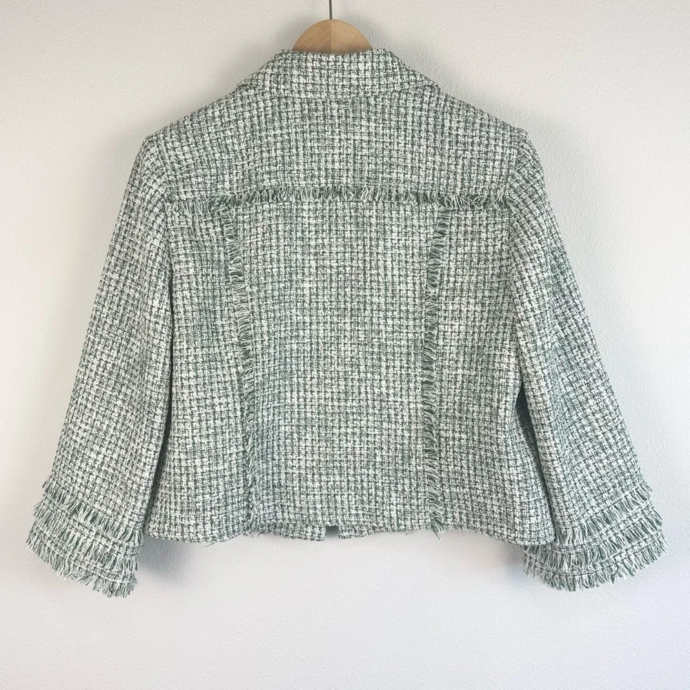 Chico's Green Tweed Blazer - Picture 7 of 11